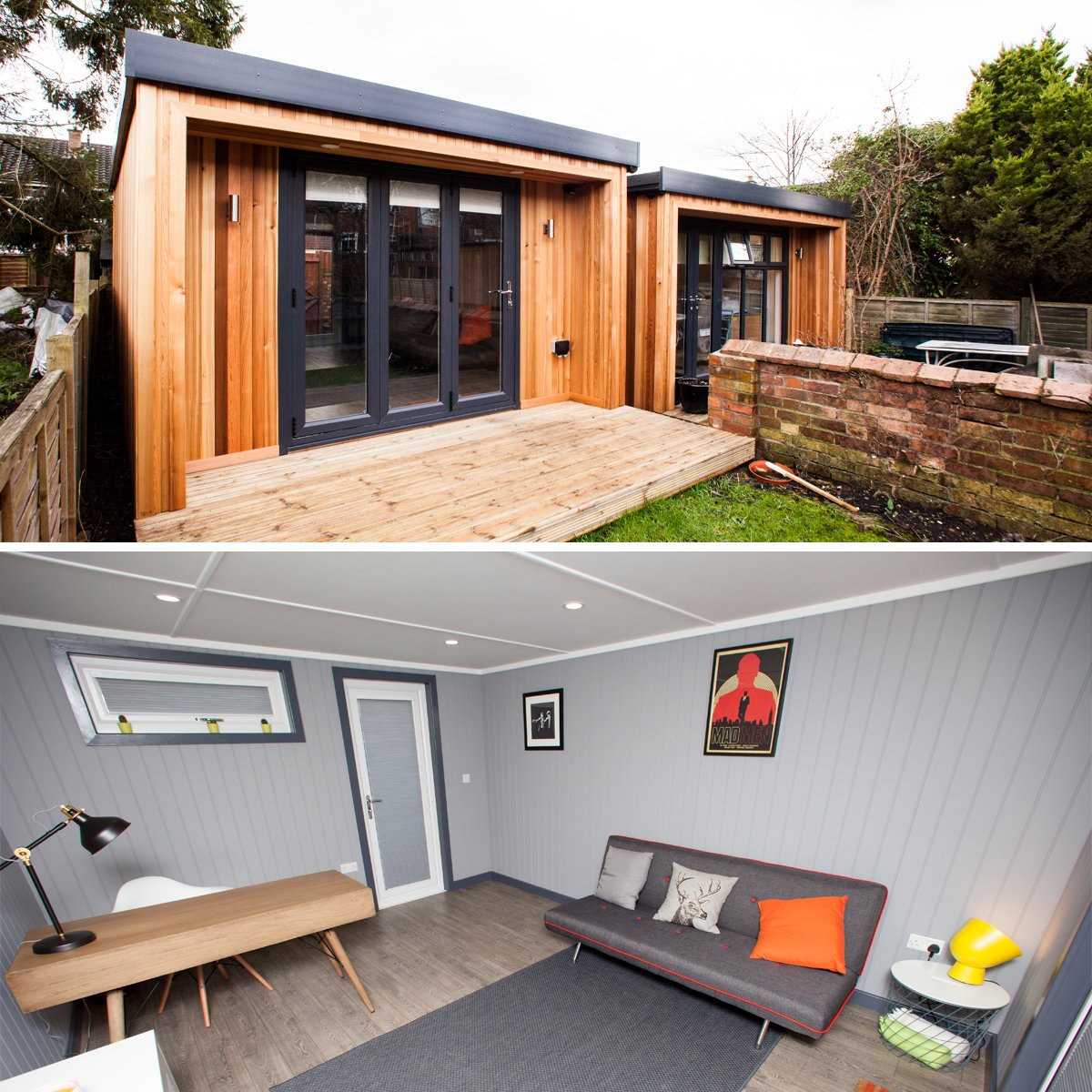 Wooden garden office with a shed - Cabin Master UK