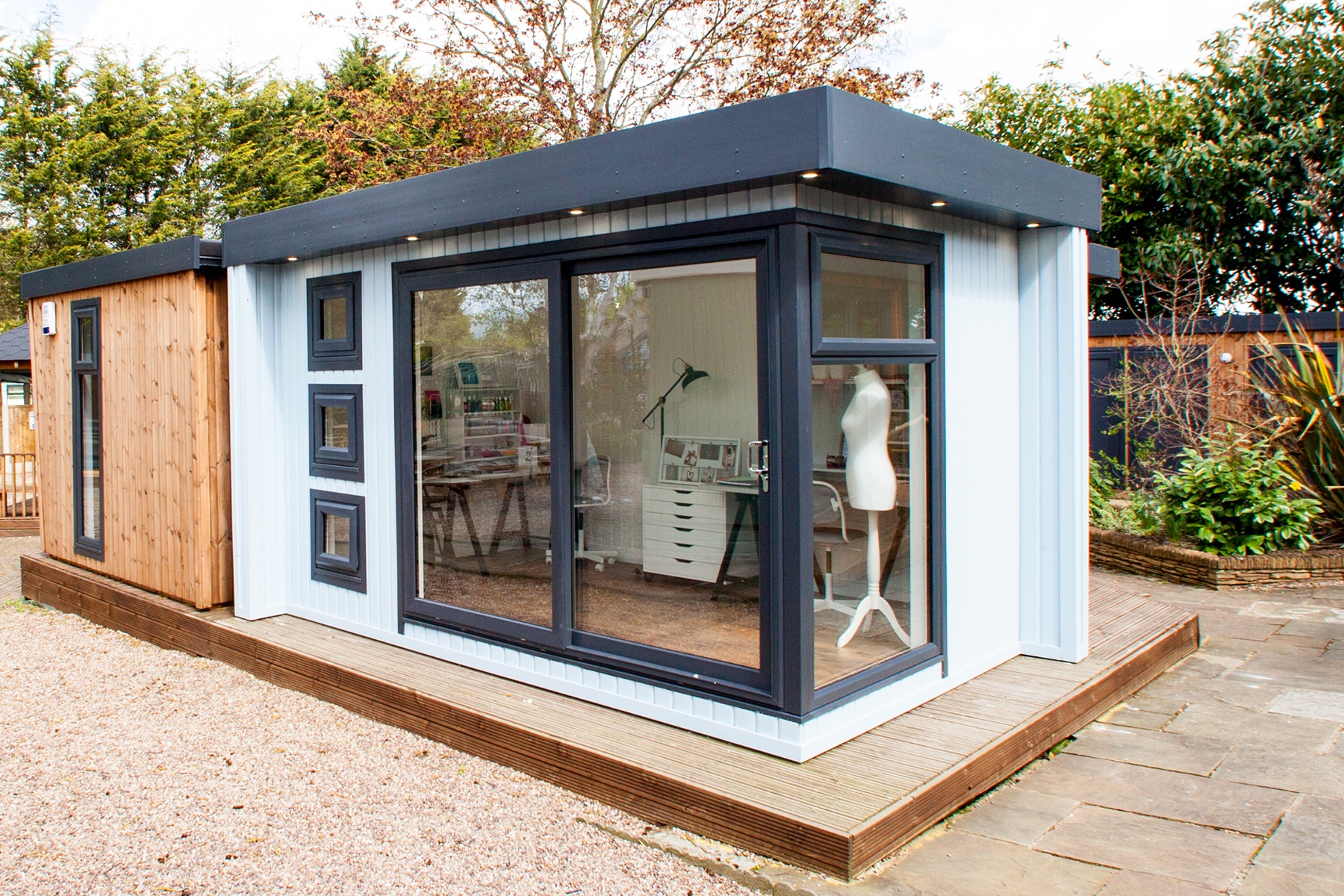 Pre-stained Garden room for small gardens - Cabin Master UK 